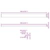 vidaXL Appui de fen&ecirc;tre Blanc 140 x 10 x 4,5 cm PVC
