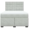 vidaXL Sommier &agrave; lattes de lit et matelas Gris clair 140x190cm Velours