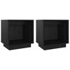 vidaXL Tables de chevet 2 pcs Noir 40x30x40 cm Bois de pin solide