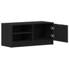 vidaXL Meuble TV Ch&ecirc;ne noir 80 x 35 x 36,5 cm Bois d'ing&eacute;nierie