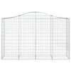 vidaXL Paniers &agrave; gabions arqu&eacute;s 11 pcs 200x50x120/140 cm Fer galvanis&eacute;