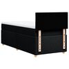 vidaXL Sommier &agrave; lattes de lit avec matelas Noir 90x190 cm Tissu