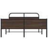vidaXL Cadre de lit en m&eacute;tal sans matelas ch&ecirc;ne marron 160x200 cm