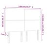 vidaXL T&ecirc;te de lit Rose 144x5x118/128 cm Velours