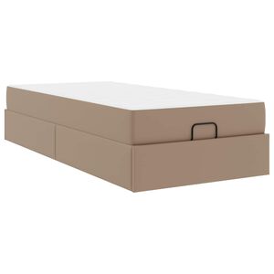 vidaXL Cadre de lit avec matelas Autre 2 pi&egrave;ces Tan PVC