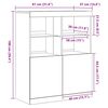 vidaXL Buffet ch&ecirc;ne fum&eacute; 81x37x100 cm bois d'ing&eacute;nierie