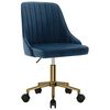 vidaXL Chaises pivotantes &agrave; manger lot de 4 bleu velours