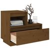 vidaXL Tables de chevet 2pcs Marron miel 60x34x51cm Bois de pin massif