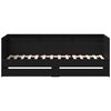 vidaXL Lit d'appoint Ch&ecirc;ne noir 100 x 200 cm Bois d'ing&eacute;nierie