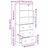 vidaXL Haut Armoire avec tiroir Ch&ecirc;ne artisanal 69,5 x 34 x 180 cm
