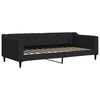 vidaXL Lit de jour avec gigogne et matelas noir 90x200 cm tissu