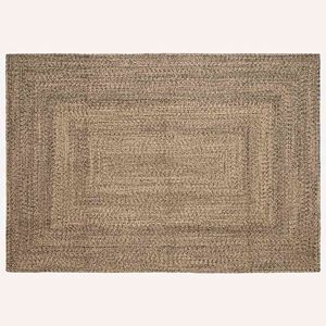 vidaXL Tapis de zone Naturel et noir 160 x 230 cm Jute