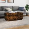 vidaXL Table basse avec lumi&egrave;res LED ch&ecirc;ne fum&eacute; 90x50x40 cm