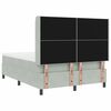 vidaXL Lit &agrave; ressorts avec matelas Gris clair 160 x 200 cm Velours