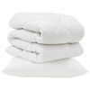 vidaXL Couette avec oreiller 2 pcs Blanc Microfibre