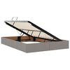 vidaXL Lit avec rangement et LED avec LED Taupe 140 x 190 cm Polyester