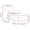 vidaXL Fauteuil avec repose-pied Cr&egrave;me 60 cm Velours