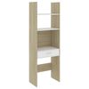 vidaXL Ensemble de biblioth&egrave;que 4 pcs Blanc et ch&ecirc;ne sonoma