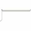 vidaXL Auvent manuel r&eacute;tractable avec LED 500x300 cm Cr&egrave;me