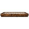 vidaXL Cadre de lit sans matelas ch&ecirc;ne fum&eacute; 200x200 cm