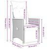 vidaXL Ensemble de salle &agrave; manger pour jardin 7 pcs Gris polyrotin