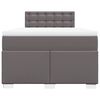 vidaXL Sommier &agrave; lattes de lit avec matelas Gris 120x200 cm Similicuir