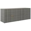 vidaXL Armoire de rangement jardin Gris 198x55,5x80 cm Résine tressée