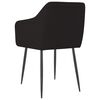 vidaXL Chaises &agrave; manger lot de 2 noir tissu