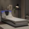vidaXL Cadre de lit Viana avec LED sans matelas blanc et noir 80x200 cm