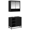 vidaXL Ensemble de mobilier de salle de bain 2 pcs Ch&ecirc;ne noir