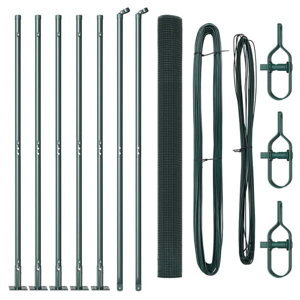 vidaXL Poteau de clôture. Vert 10 x 1,4 m (treillis 19 x 19 mm)