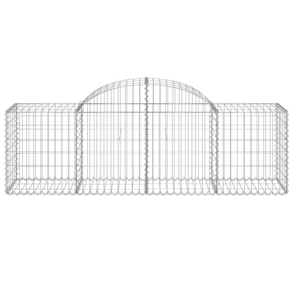 vidaXL Paniers à gabions arqués 13 pcs 200x50x60/80 cm Fer galvanisé