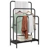 vidaXL Porte-v&ecirc;tements Ch&ecirc;ne noir 60 x 30 x 100,5 cm Bois d'ing&eacute;nierie