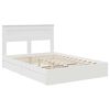 vidaXL Lit de Rangement Blanc 140 x 200 cm Bois d'ing&eacute;nierie