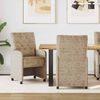 vidaXL Chaises de Salle &agrave; Manger avec Roues 2 pcs Gris clair