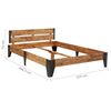 vidaXL Cadre de lit Bois d'acacia massif à finition brossée 120x200 cm