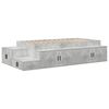 vidaXL | Cadre de lit de rangement | Gris b&eacute;ton 80 cm Bois d'ing&eacute;nierie