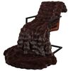 vidaXL Couverture en Fourrure de Lapin Synth&eacute;tique 4 pcs Camel
