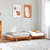 vidaXL Cadre de lit sans matelas cire marron 100x200cm bois pin massif