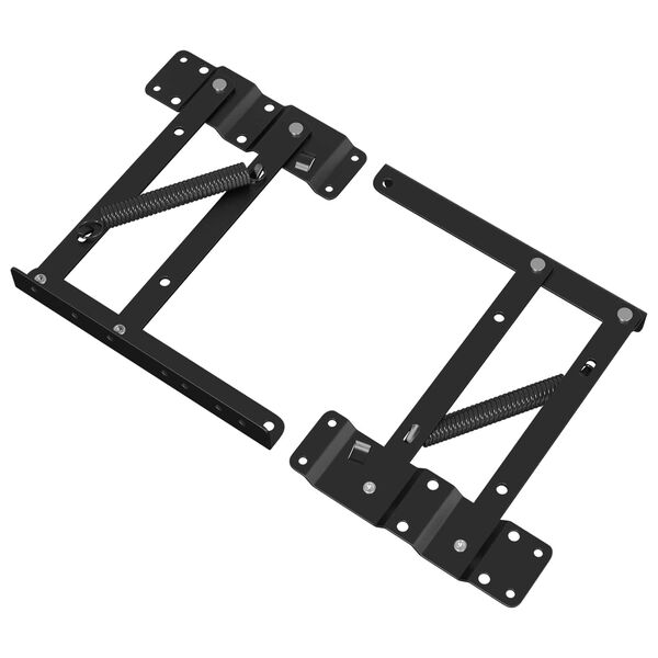 vidaXL M&eacute;canisme de levage de lit 2 pcs Noir 340 x 95 x 40 mm Fer