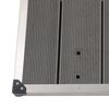 vidaXL Douche de jardin avec base gris 220 cm Aluminium