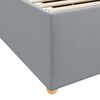 vidaXL Cadre de lit avec matelas Gris clair 160 x 200 cm tissu
