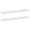 vidaXL &Eacute;tag&egrave;res murales 2 pcs Blanc brillant 60x9x3 cm