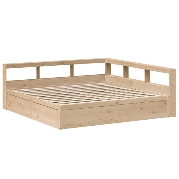 vidaXL Lit biblioth&egrave;que sans matelas 180x200 cm bois massif de pin