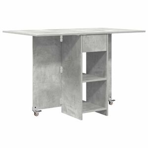 vidaXL Table &agrave; d&icirc;ner 115 x 70 x 75 cm Bois d'ing&eacute;nierie Gris b&eacute;ton