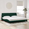 vidaXL Cadre de lit sans matelas vert fonc&eacute; 200x200 cm velours