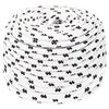 vidaXL Corde de bateau tress&eacute; Blanc 8 mmx100 m Polyester