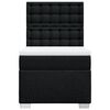 vidaXL Sommier &agrave; lattes de lit avec matelas Noir 100x200 cm Tissu