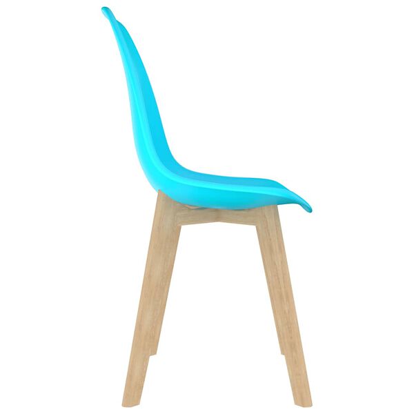 vidaXL Chaises &agrave; manger lot de 2 bleu plastique
