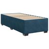 vidaXL Sommier &agrave; lattes de lit et matelas Bleu fonc&eacute; 80x200 cm Velours